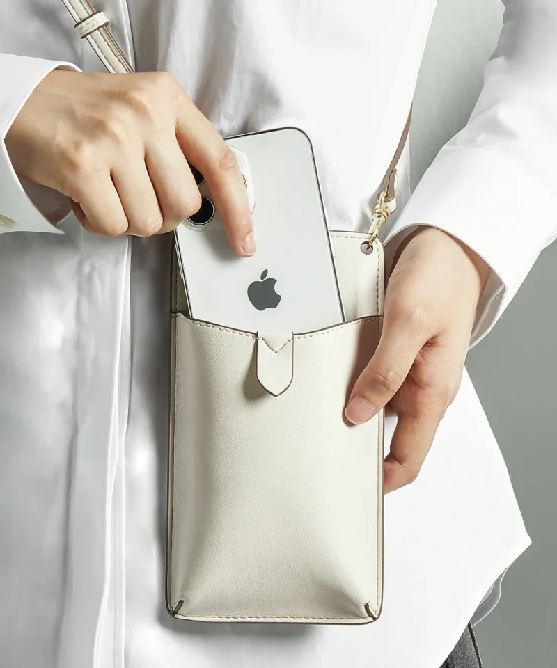 White Cell Phone Shoulder Bag