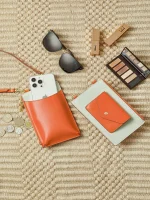 Orange Cell Phone Shoulder Bag