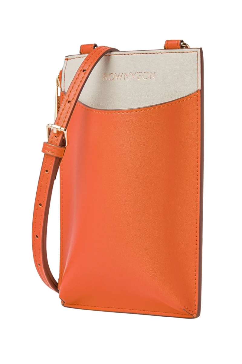 Orange Cell Phone Shoulder Bag