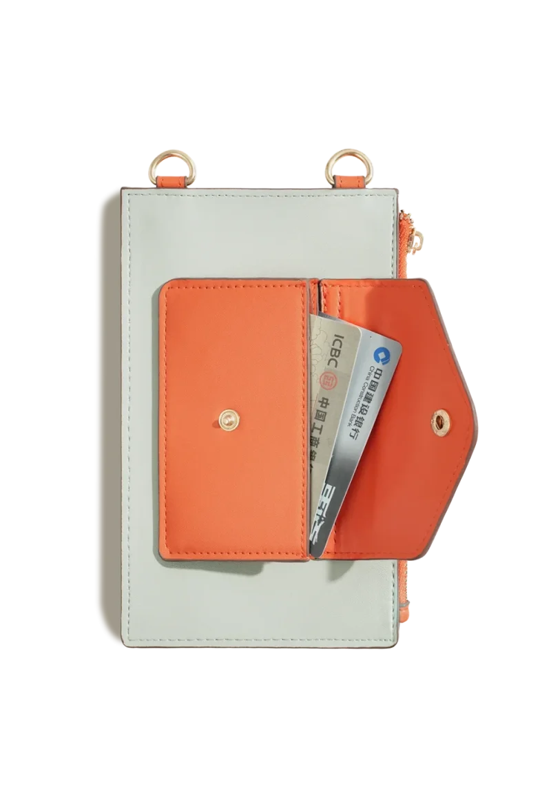 Orange Cell Phone Shoulder Bag