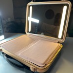 Portable vanity case with LED lighted mirror photo review