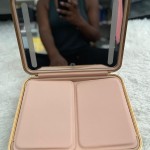 Portable vanity case with LED lighted mirror photo review