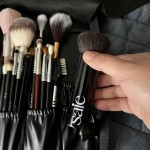 Folding Cosmetic Brush Bag (Black) photo review