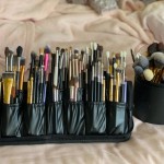 Folding Cosmetic Brush Bag (Black) photo review