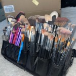 Folding Cosmetic Brush Bag (Black) photo review