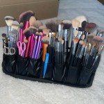 Folding Cosmetic Brush Bag (Black) photo review