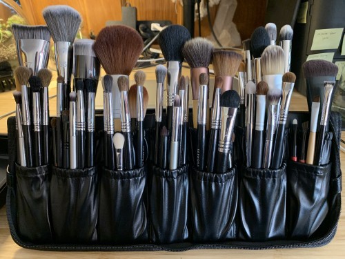 Folding Cosmetic Brush Bag (Black) photo review