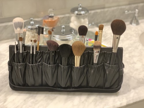 Folding Cosmetic Brush Bag (Black) photo review