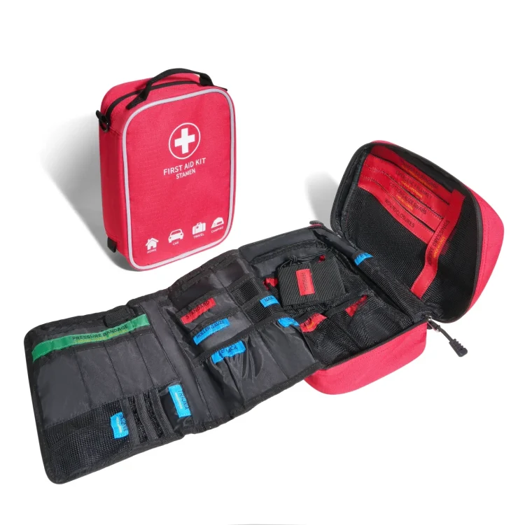First Aid Bag Empty Large Medical Bag for Travel Home Car and Office Compact Emergency Storage Organizer (No Medications Included)