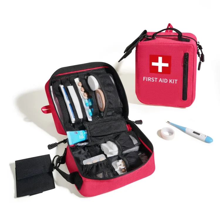 First Aid Bag Empty Medical Bag for Travel Home Car and Office Compact Emergency Storage Organizer (No Medications Included)